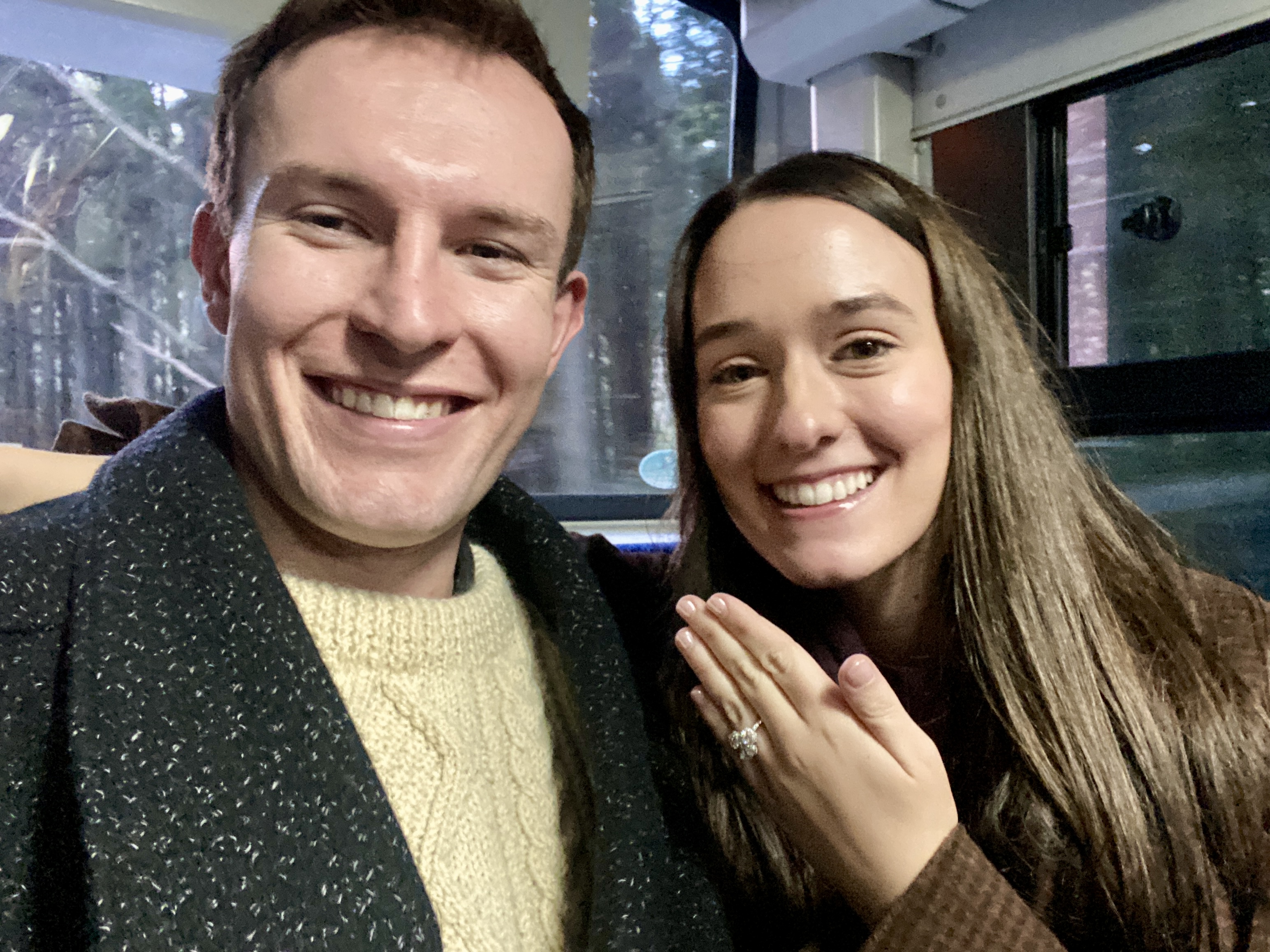 Engagement ring selfie
